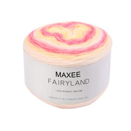 Maxee Gradient Yarn 100 g, 250 Mete Cupcakes Bobbel, Multicoloured Gradient Crochet Yarn, Hand Knit, Crochet, Cotton Knitting Yarn for Jumper Hats