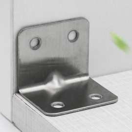 16 Pcs Stainless Steel Corner Braces with 64 Screw Right Angle Braces Bracket Angle Brackets for Indoor and Outdoor Wooden Furniture Fences Windows