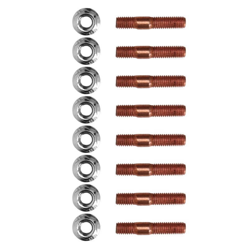 8 Pcs M8 1.25 Threaded Turbo Studs Kit 8mm Metal