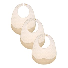 [Rinaty] Meal Apron Silicone Bib 3-piece Set Weaning Apron [Ultra-thin, Ultra-lightweight, Can be used without burden from 5 months of age]