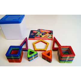 Magformers 40-Piece Magnetic Construction Tiles Set With Storage Box. STEM Toy And Educational Resource For Teaching Maths In Schools And Pre-schools.