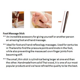 Cozinest Reflexology Traditional Wooden Thai Massager Tools Full Body Foot Stick Hook Back Spa Face Gua Sha Therapy Trigger Point Massage Tool Relieve Shoulder Pain Wood (Set of Foot & Hand Therapy)