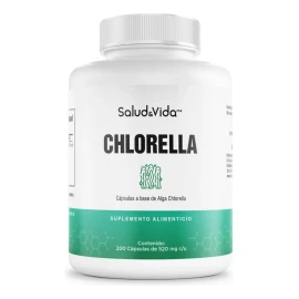 Alga Chlorella 1500mg por Porcin (3 Cpsulas al da) - Pared celular rota - 200 Cpsulas - Con Chlorella Orgnica - SV - Sin Gluten y Sin OMG             