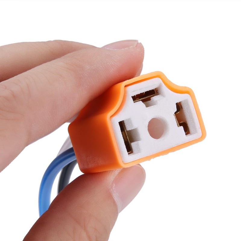 KIMISS 2Pcs Female Ceramic Headlight Connector Plug Adapter Socket for