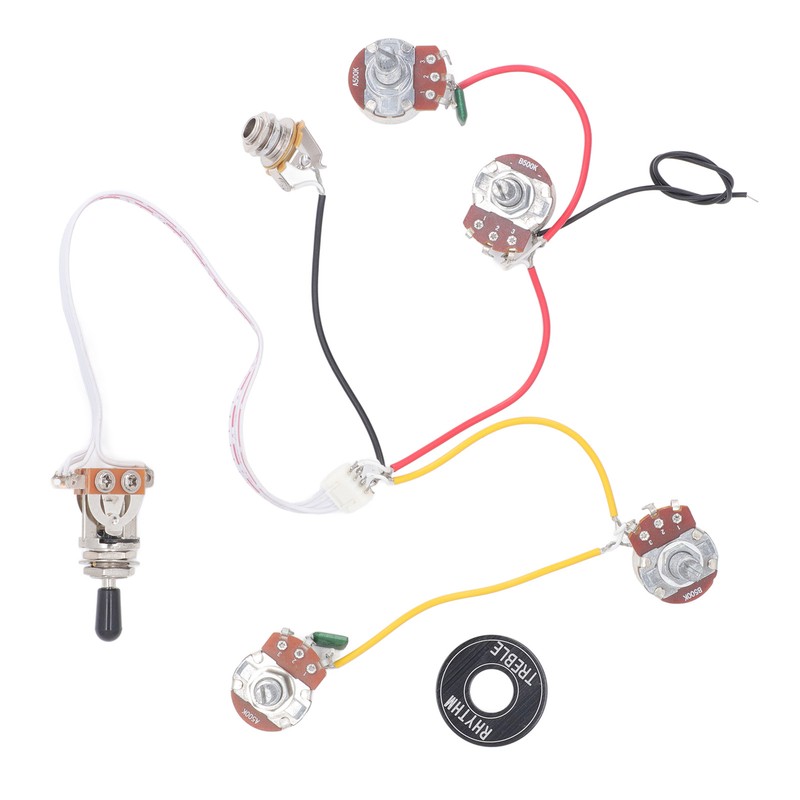 Electric Guitar Wiring Harness Kit 3 Way Toggle Switch 500K
