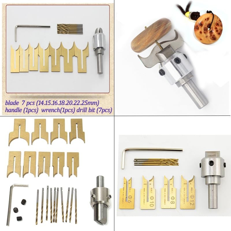SOCOJE 24PCS Wooden Bead Maker Beads Drill Bit, 6-25mm Ball