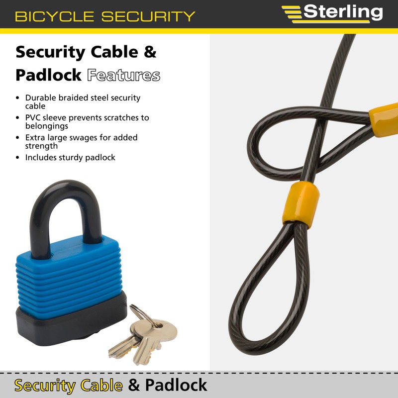 Sterling 825 C WPL 2.5m 8mm Steel Security Cable &