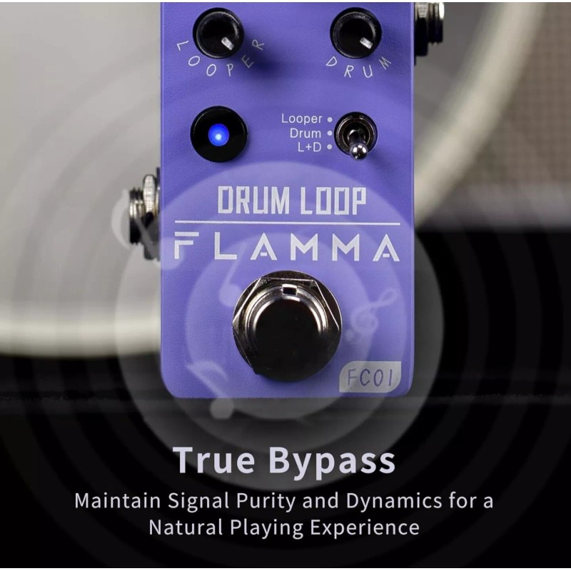 Unbranded FLAMMA FC01 2in1 Drum Machine Phrase Loop Pedal 16