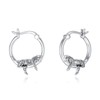 Hoop Cheetah Earrings 925 Sterling Silver Leopard Earrings for Women