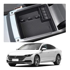 Improved version: V W Arteon 2 / Passat B8 / Passat Variant centre console glove box for armrest organiser storage box with non-slip mat car accessories