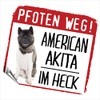 siviwonder American Akita Inu Paws Way Small Car Sticker Dog