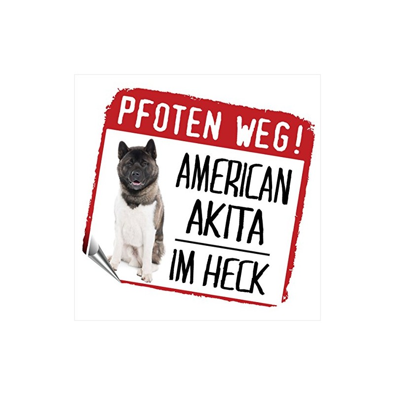 siviwonder American Akita Inu Paws Way Small Car Sticker Dog