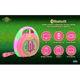 eKids Wicked Karaoke Machine for Kids, Bluetooth Speaker with Microphone Designed for Fans of Wicked Toys