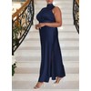 AGOSAK Formal Dresses for Women Wedding Guest Plus Size Navy