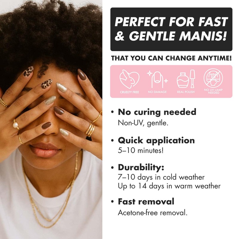 MOYOU LONDON Gel Nail Wraps - 22 Pre-Cured No Lamp