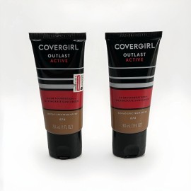 COVERGIRL 2 PACK Covergirl Outlast Active 24 HR Foundation + SPF20 870 Toasted Almond NWOB