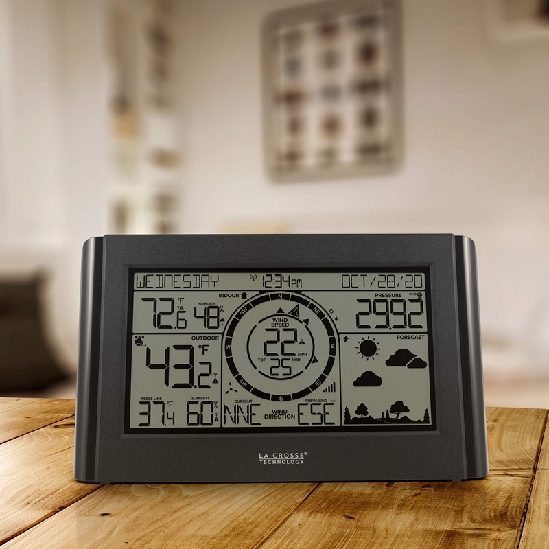 La Crosse Technology 328-96087-INT Black & White Professional Weather Station,