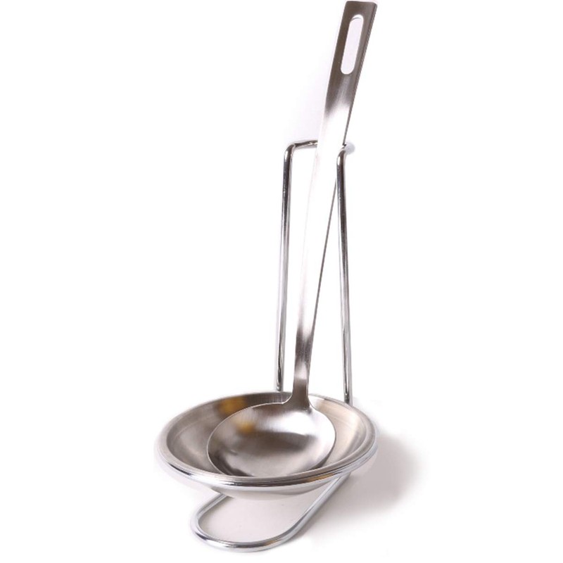 GoldNJade 304 Stainless Steel Single Ladle Holder Vertical Spoon Rest