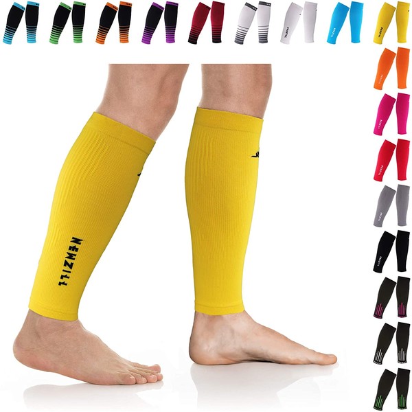 NEWZILL Compression Calf Sleeves (20-30mmHg) for Men & Women - Perfect Option to Our Compression Socks - for Running, Shin Splint, Medical, Travel, Nursing