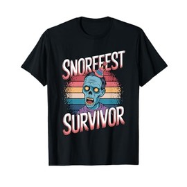 Office Work Weeks Funny Retro Zombie Snorefest Survivor T-Shirt