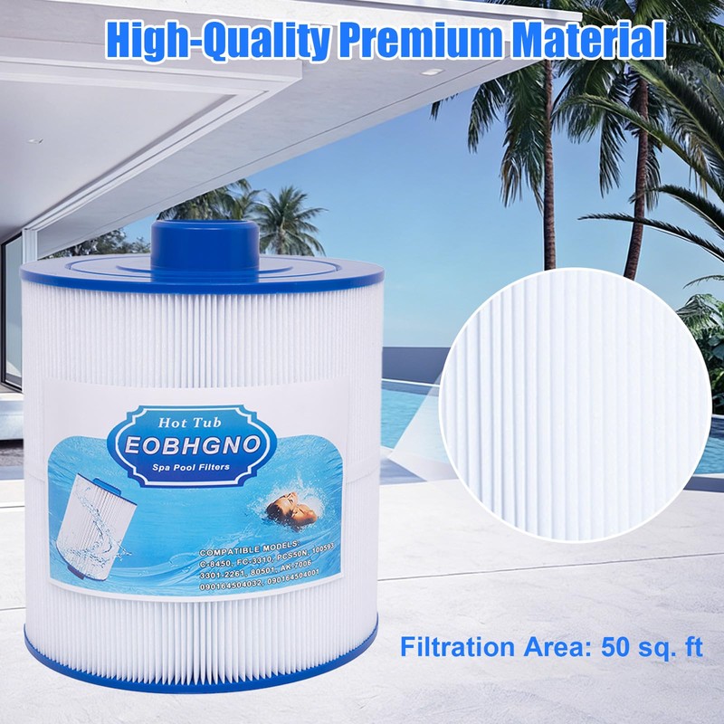 EOBHGNO C-8450 Spa Filter Cartridge - Compatible with C-8450, FC-3310,