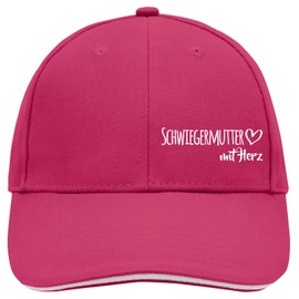 Huuraa Unisex Kappe Schwiegermutter mit Herz Geschenk Pink/White Schwiegermutter Mitbringsel