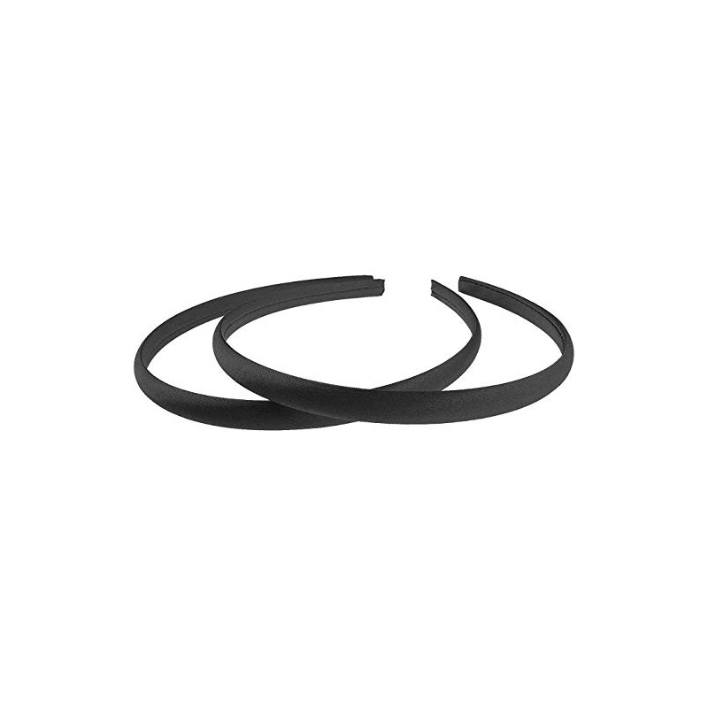 Mytoptrendz® Set Of 2 Plain Thin Satin Headbands Alice Hairband