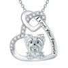 Yorkie Necklace 925 Sterling Silver Yorkie Pendant Dog Necklace Jewelry