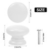 Orenge Pack of 8 Drawer Knobs, 33 mm, White Wooden
