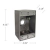 Hubbell-Bell 5320-0 Single Gang 3-1/2-Inch Outlets Weatherproof Box Gray