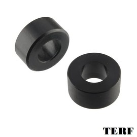TERF® Black Nylon Spacer Washer M8 (8mm) X 25mm X 10mm Nylon Spacer Washers Size: 8mm Inside Diameter (Hole) X 25mm Out Side Large Diameter X 10mm Thickness - Pack of 8