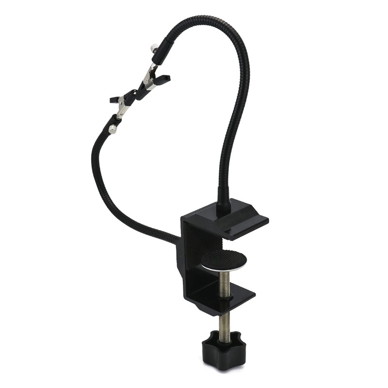 QWORK® Soldering Aid Helping Hand with C-Clamp and 2 Flexible