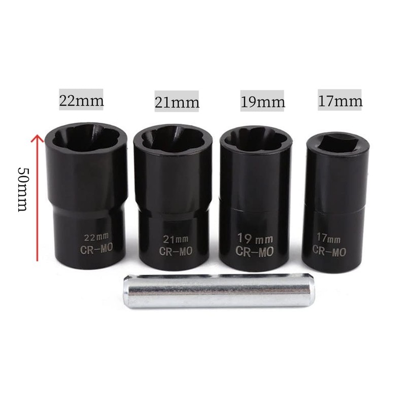 HYCDIYTS 5 Pcs Nut Twister Nut Extraction Socket Nut Twister