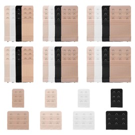 32 Pcs Bra Extenders, 4 Colors Bra Strap Extender for Women, 2 Hook 3 Hook Bra Extensions Elastic Bra Strap Holder Bra Strap Clips Back Bra Band Extender for Most Bra
