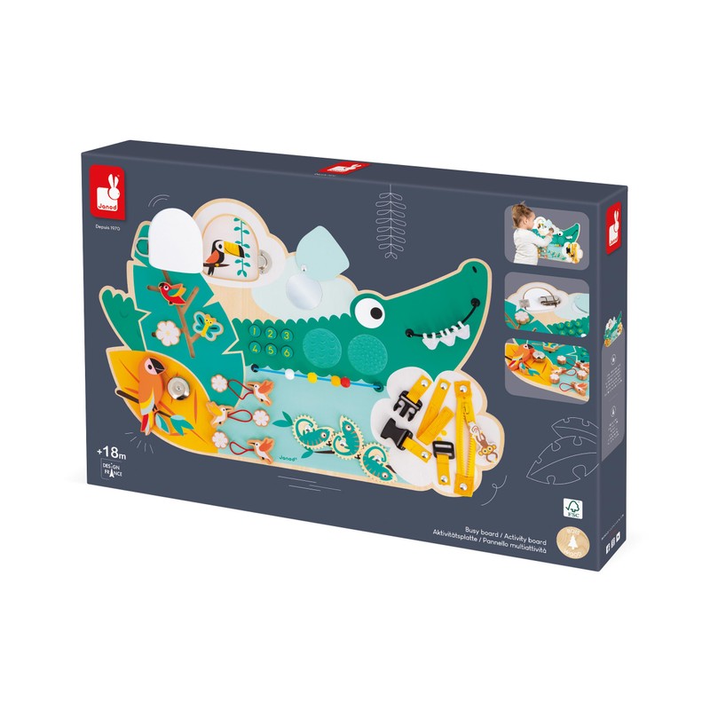 Janod Tropik Crocodile Multi-Activity Busy Board