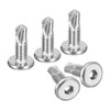 uxcell 200Pcs Hex Socket Self Tapping Screws, 1/4" x 3/4"