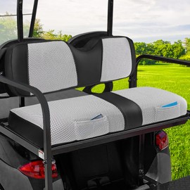 Golf Cart Seat Covers - Breathable Fabric Universal Rear Seat Cover for Club Car, Ezgo, Yamaha