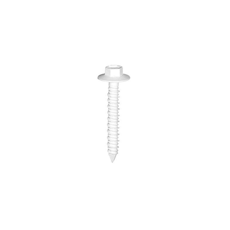 Shorpioen 100-Pack 1/4 x 1-3/4" Hex Flanged Concrete Screw White