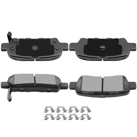 AUTOMUTO 4PCS Rear Ceramic Disc Brake Pads Set D905 For Infiniti EX35 EX37 FX35 FX37 FX45 G25 G35 G37 JX35 M35 M35h M37 M45 M56 Q40 Q50 For Nissan 350Z 370Z Altima Juke Leaf For Suzuki Grand Vitara