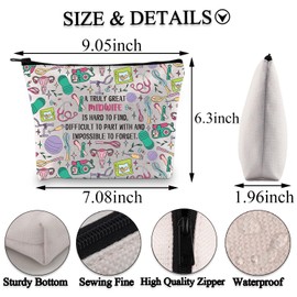 BDPWSS Midwife Gift Certified Nurse Midwife Gifts Gynecologist Gift A Truly Great Midwife is Hard to Find OBGYN Makeup Bag (Great Midwife bagCA)