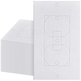 Tondiamo 15 Pcs Outlet Insulation and Draft Sealers Foam Insulation Pads Electrical Outlet Light Switch Covers Wall Gasket (White)