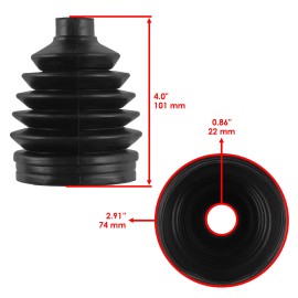Caltric 2 Rear Axle Outer Inner CV Boot Kit for Polaris RZR 4 800 EFI 2011-2014