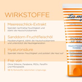 La mer Power at Sea Moisturising Mask - Face Mask for Intense Moisture - With Hyaluronic and Sea Buckthorn Pulp Oil - For Normal Skin - Plumping and Regenerating - 75 ml