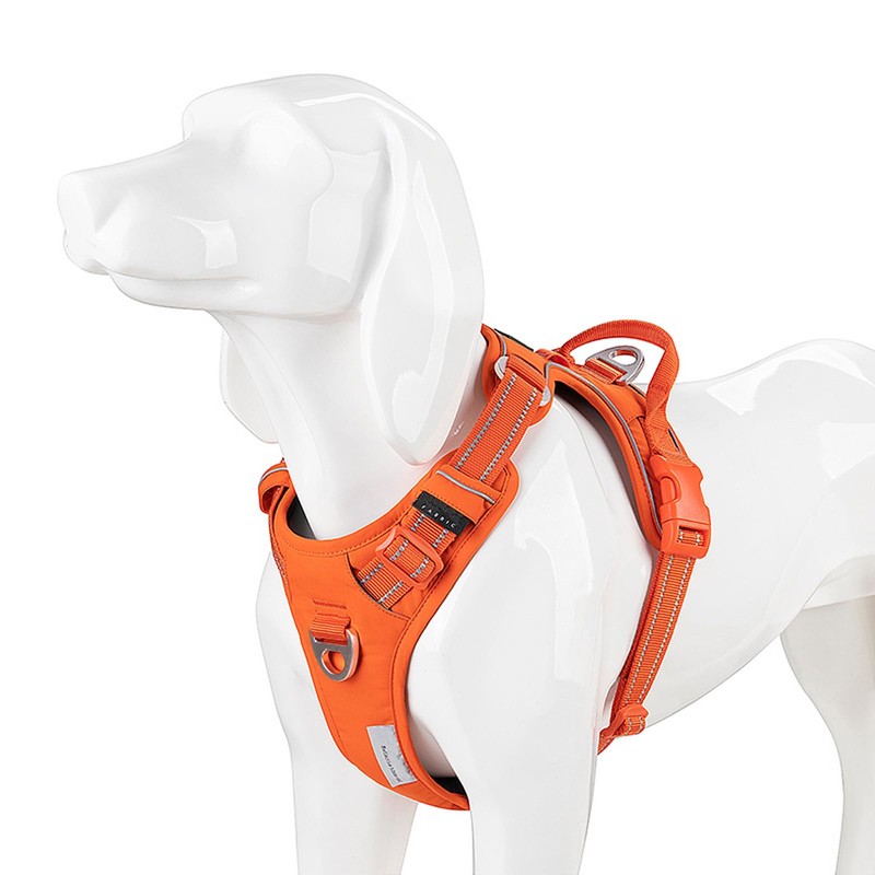 WINHYEPET No-Pull Dog Harness,Adjustable Outdoor Vest Reflective Nylon Soft Pet