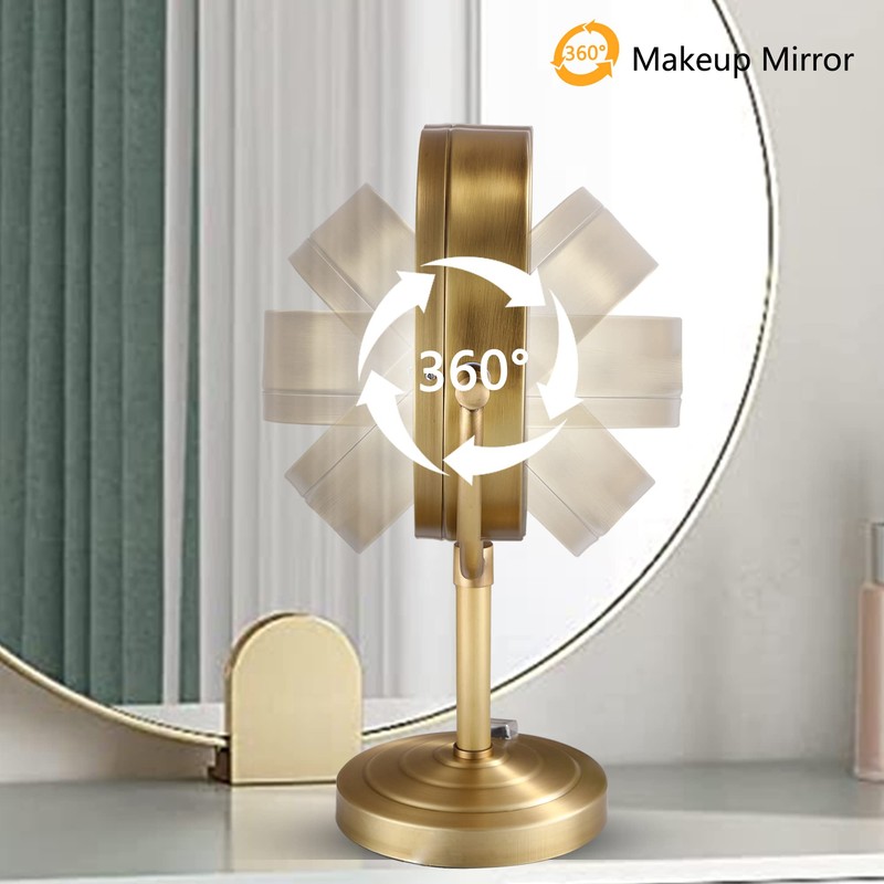 Cavoli 8.5 inch LED Makeup Mirror with 10X Magnification, Three
