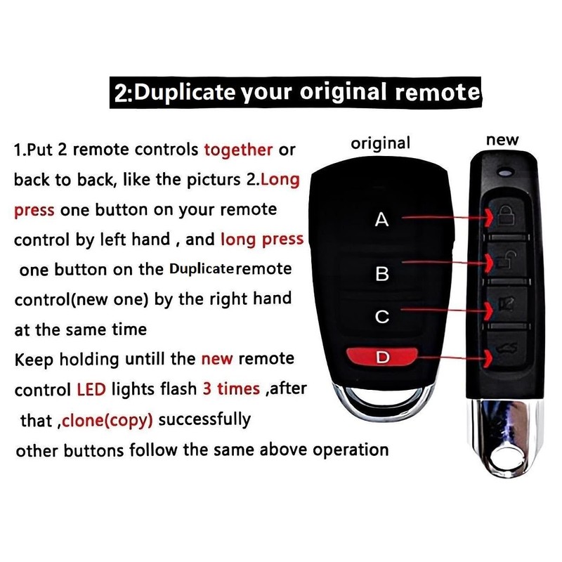 Remote Control Keychain, Replacement Garage Door Electric Gate, Duplicates and