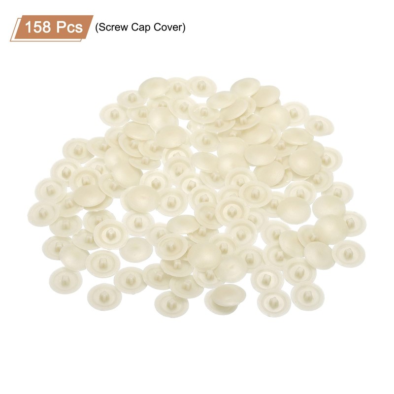 uxcell Screw Caps, 158Pcs 12mm - Plastic Self-Tapping Screw Cap
