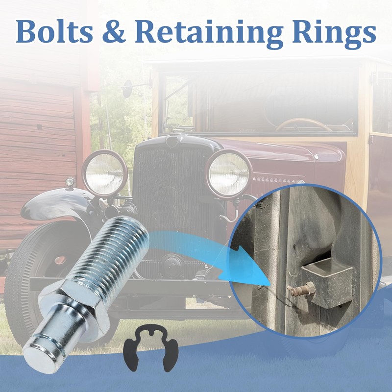 for Peterbilt 379 Cable Stud Bolt with Retaining Ring Compatible