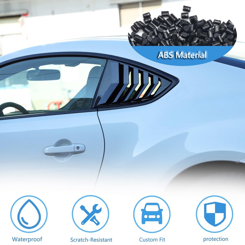 Window Louvers Air Vent Grill Trim Compatible with Subaru BRZ