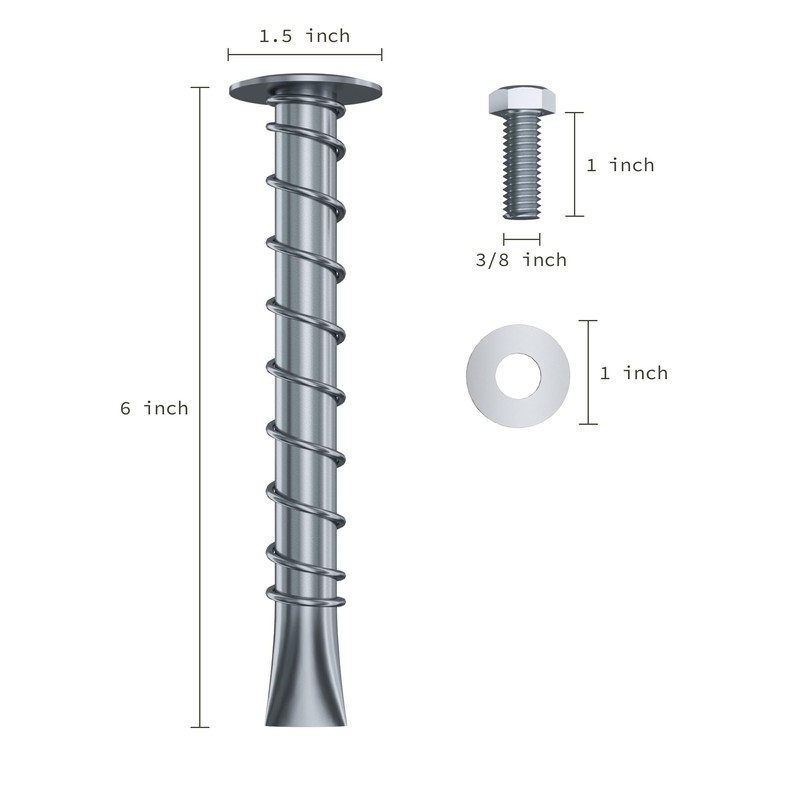 BoltHold - SP10-38 Zinc-Plated Asphalt Anchor (5/8" x 6") -